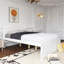 Lit plateforme double en bois avec tiroir et deux tablettes-78821335