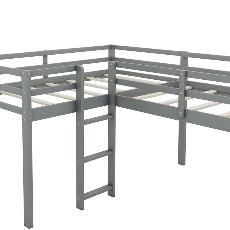 Lit plateforme Javiair, gris