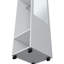 Armoire H 63 po, avec 3 tablettes, 1 miroir et 4 roues, blanc-104345270