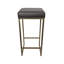 Tabouret de bar en cuir gris-1851920753