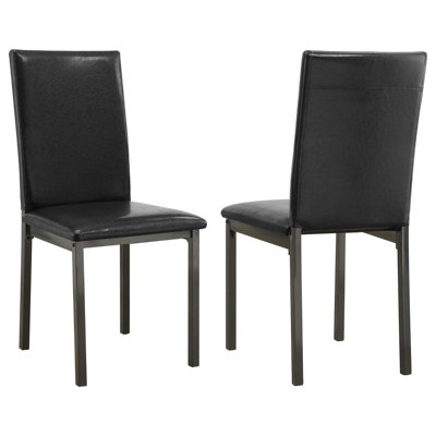 Black And Grey Upholestered Side Chair
