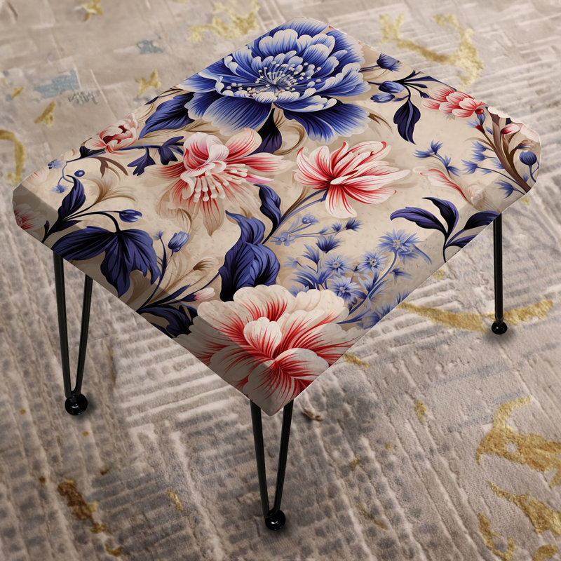 Bohemian Damask Harmony - Damask Rectangle Ottoman