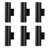Black Cylinder Outdoor Wall Light Waterproof Aluminum - 6 Pack-74015001
