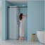 Porte de douche simple coulissante - Verre trempé de 8 mm avec cadre en acier inoxydable 304