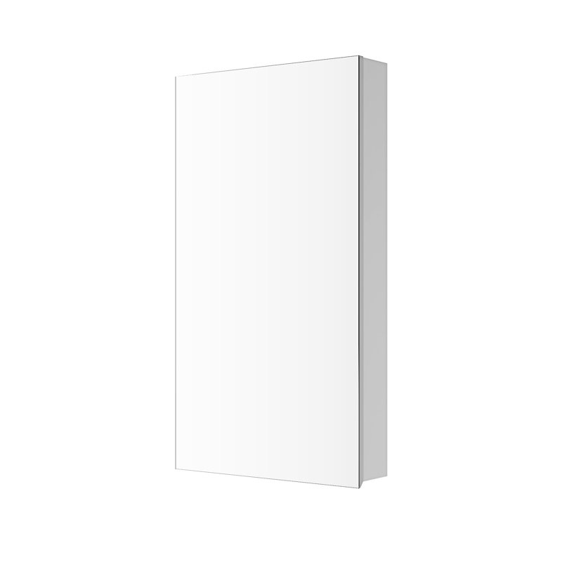Right Opening Bathroom Cabinet - Clear Mirror & Ample Storage 36'' H With Build White