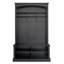 Portemanteau de 47,2 po de largeur avec banc et rangement pour chaussures, banc de rangement multifonctionnel avec 3 crochets de suspension et espace de rangement ouvert, support de rangement rectangulaire et tablettes pour vestibule-2039274299