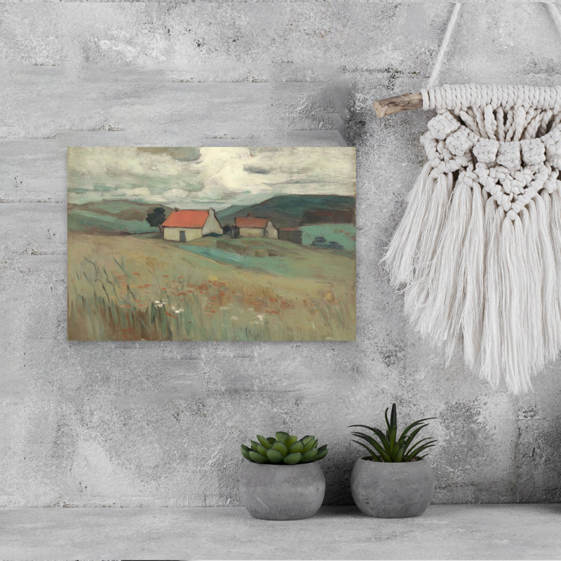 Paysage champêtre, H 12 po x l 18 po