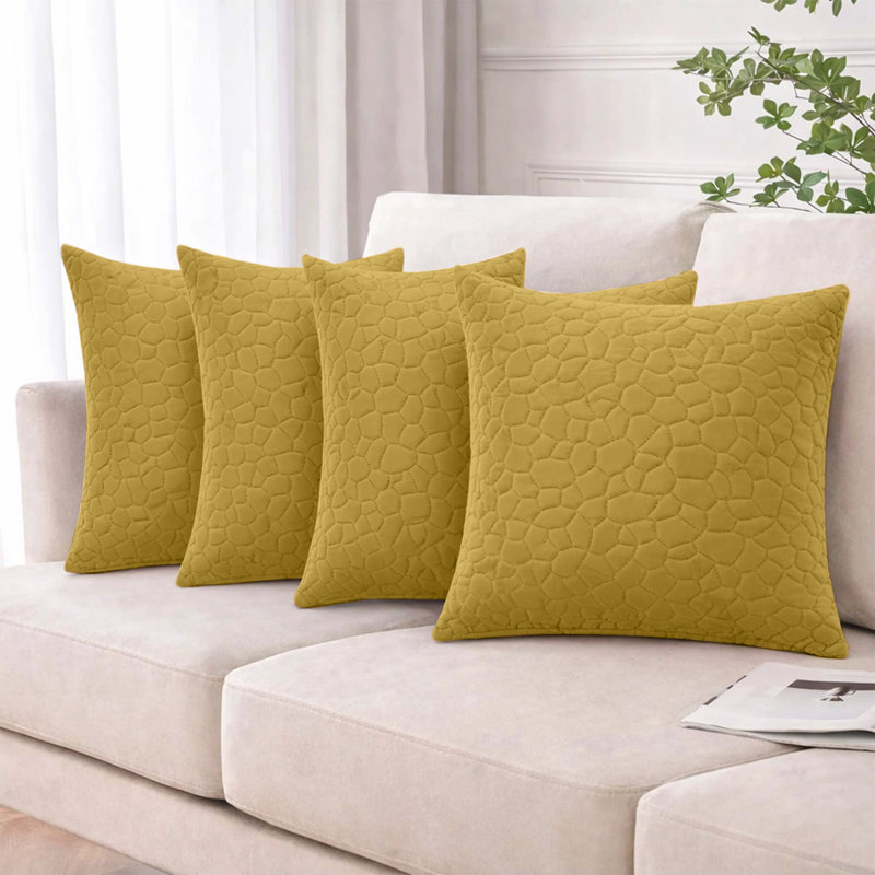 Square Throw Cushion Pad, Ochre