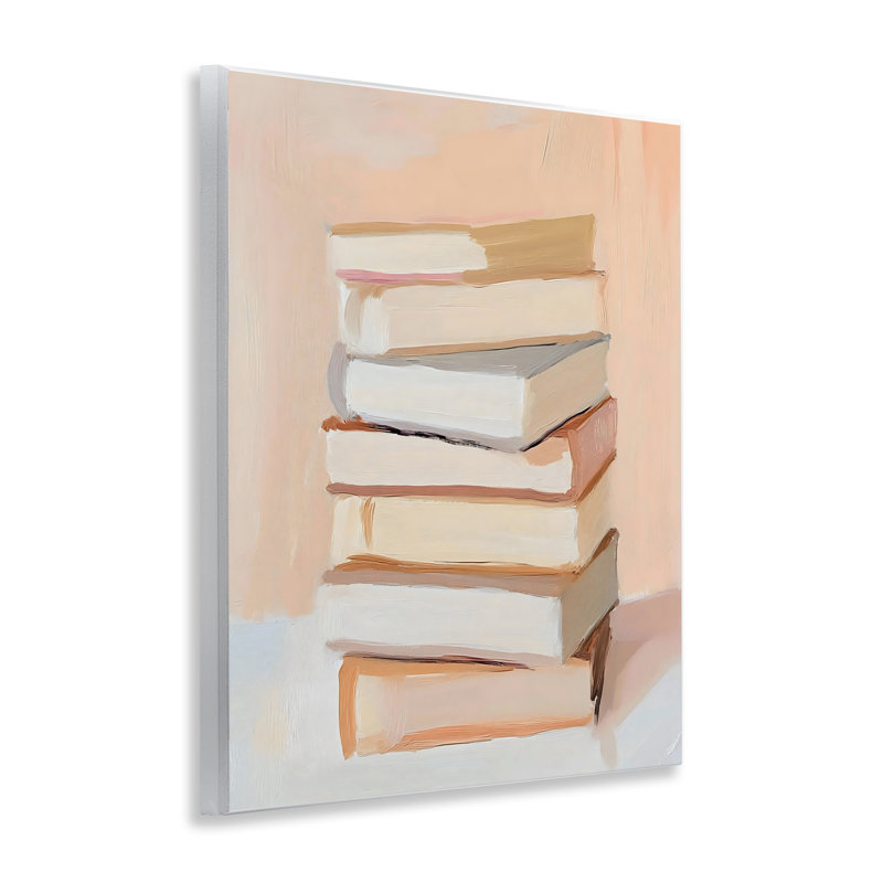 Plaque murale orange douce Book Stack, design par LSR Design Studio