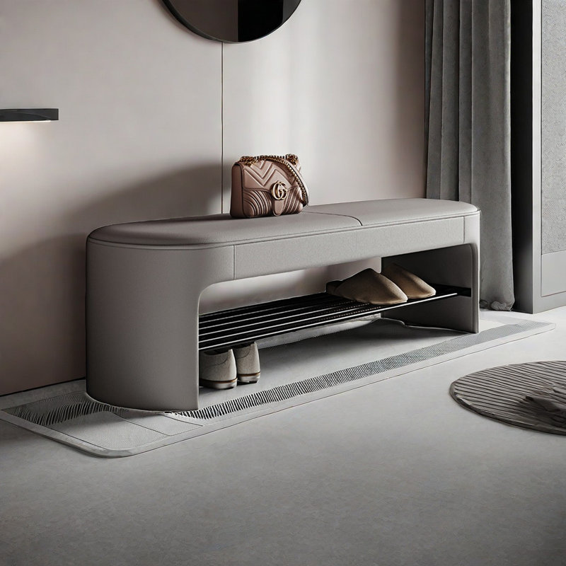 Banc de rangement Maikali, Gris