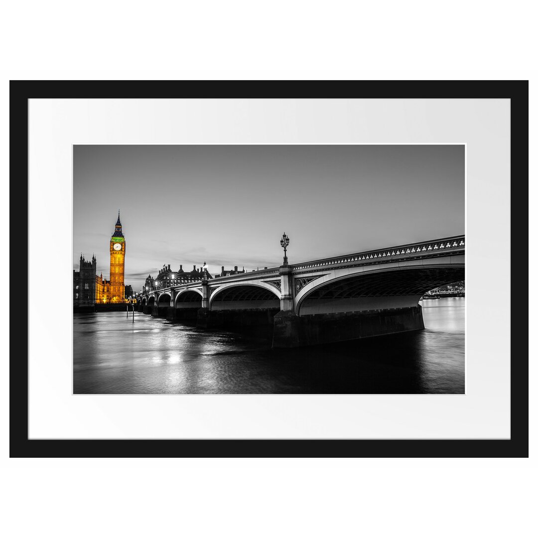 Gerahmtes Poster Westminster Bridge und Big Ben