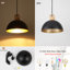 Luminaire suspendu en dôme moderne en métal à 1 lumière de 11,81 po avec interrupteur à brancher pour îlot de cuisine Karinne-483801512
