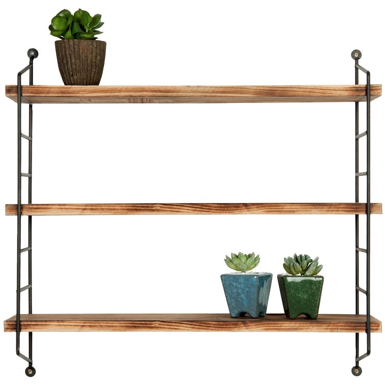 3 Piece Wood Tiered Shelf with Adjustable Shelves 17 Stories