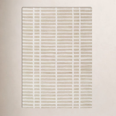 Wright Hand-Tufted Geometric Pattern Rug
