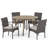 Sydnor 4 - Person Acacia Wicker Patio Dining Set with Square Table