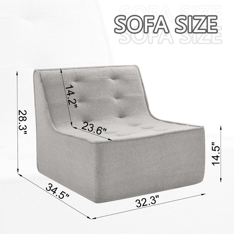 Fauteuil à billes 32 po, Ourson gris