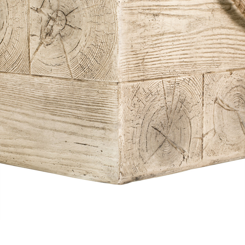 Table d'appoint carrée en grain de bois Carter