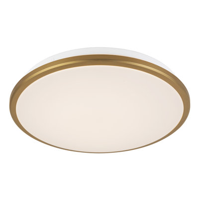 Brook 13-in Brushed Gold dimmable LED Flush Mount