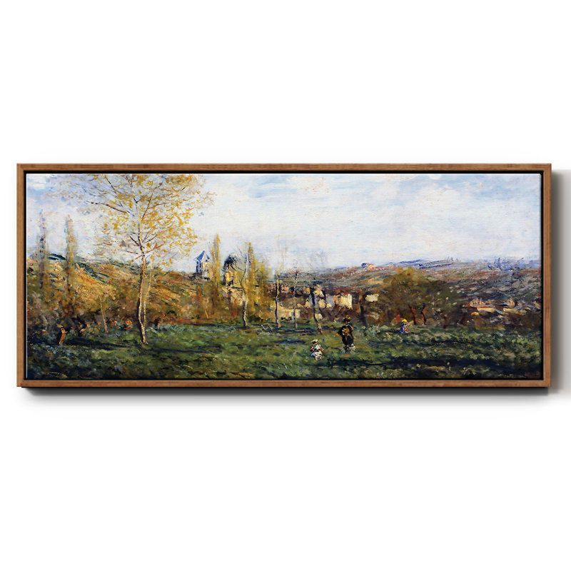 Le printemps à Vetheuil, 1880 - toile encadrée, H 24 po x l 60 po