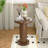 20.5" Tall Pedestal Round End Table, Fluted Accent Side Table-1241380001
