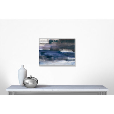 Accelerating Indigo - Floater Frame Print on Canvas