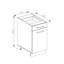 82Cm H x 40Cm W x 46Cm D Oak Base Unit Cabinet-61069500
