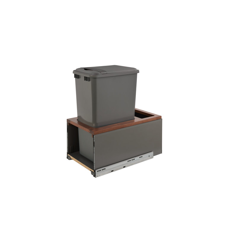 LEGRABOX Simple 35 pte Poubelle escamotable Orion, Gris Orion, 8,75 gallons, 20.33" H x 13.5" W x 21.73" D