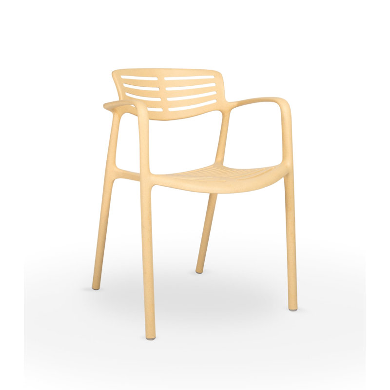 Toledo Aire Eco Outdoor Dining Armchair, Fire Yellow