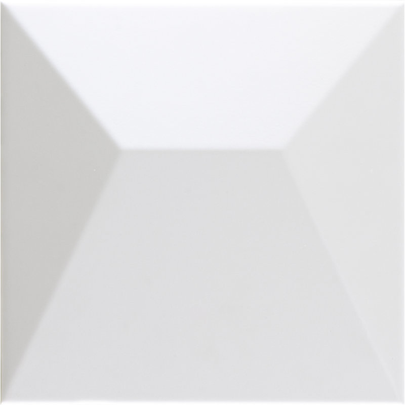 30.1 x 29.7 cm Beveled Glass Mosaic Tile, White