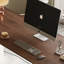 Bureau rectangulaire en bois manufacturé brun noisette + beige-120331666-120331669