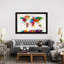 World Map Paint Drops III by Michael Tompsett - Painting on Canvas-42158371-56675561