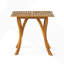 Élégante table de salle à manger carrée d'extérieur en bois d'acacia avec finition en teck pour le patio et la cour