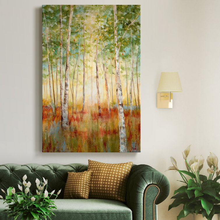 Birch Woods by J Paul - Wrapped Canvas Print 60" H x 40" W x 1”