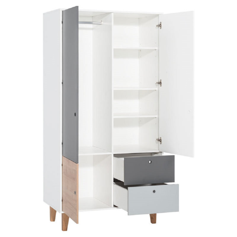 Aleana 2 Door Wardrobe, Sky Blue