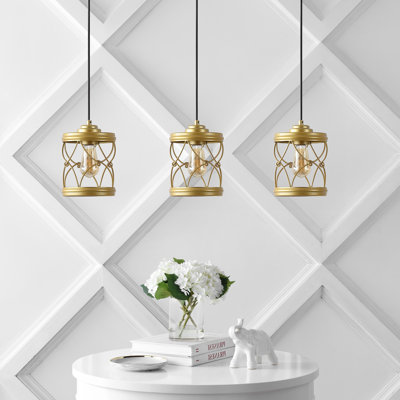 Luminaire suspendu cylindrique de style lanterne à 1 lumière Bardisa
