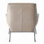Fauteuil d'appoint et repose-pieds Zusa, cuir fleur kaki