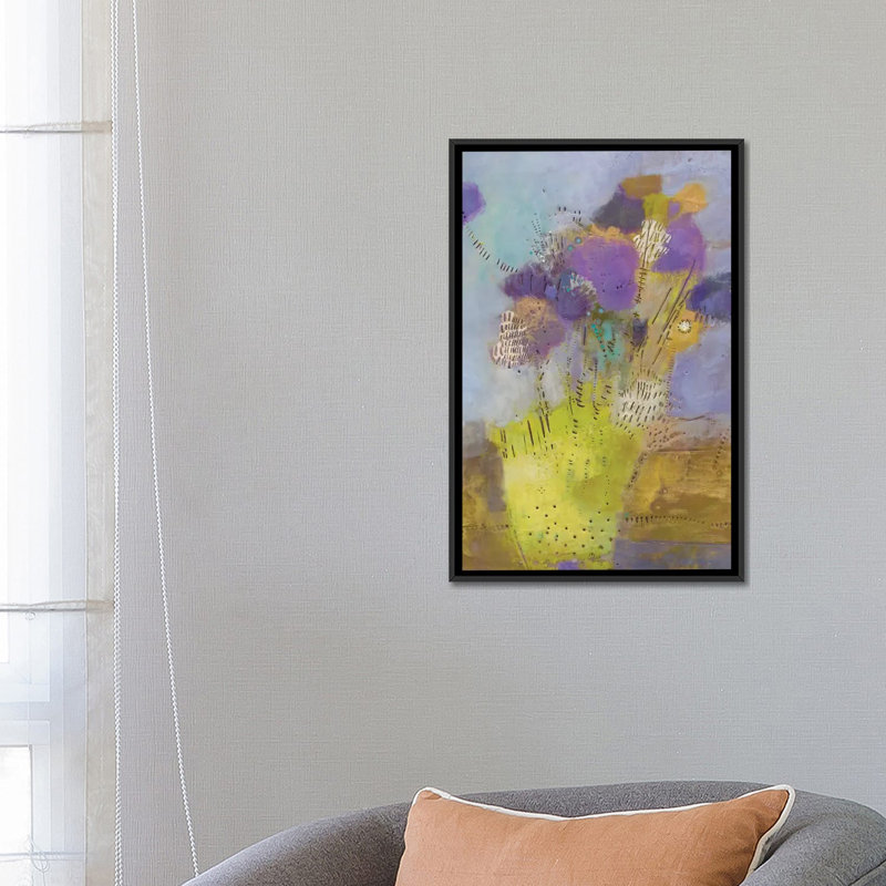 Reproduction de giclée sur toile tendue "Blume I" par Sue Jachimiec, H 26 po x l 18 po x P 1,5 po, Toile encadrée noire