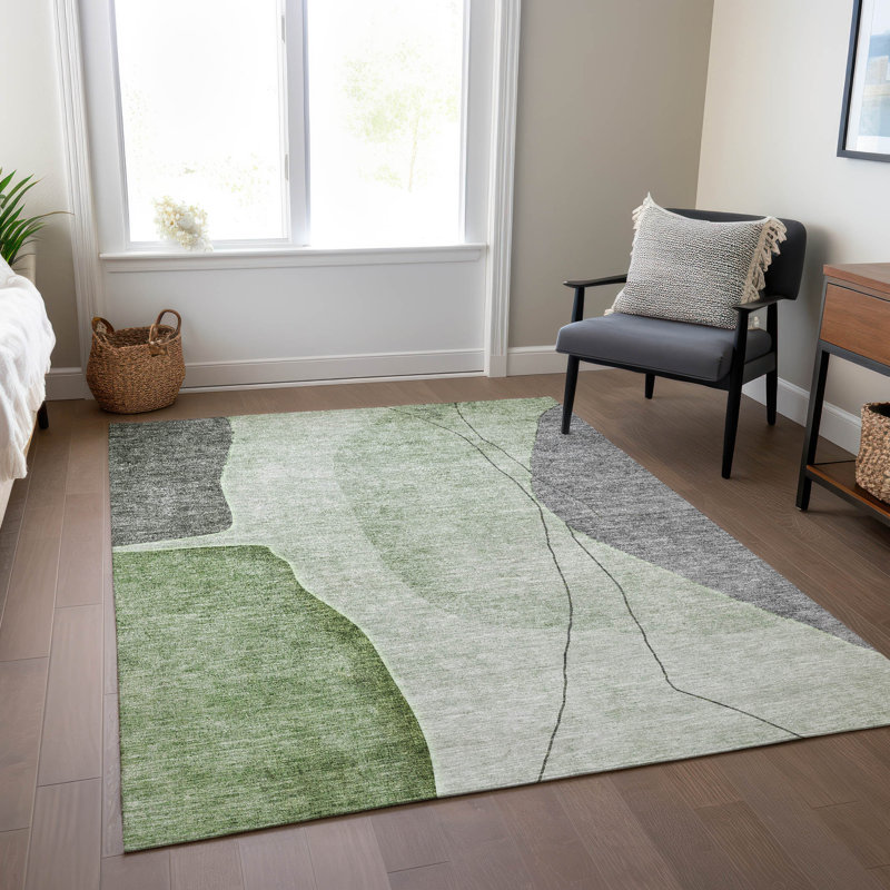 Tapis intérieur / extérieur Cherylleigh avec envers antidérapant, Rectangle 8 pi x 10 pi