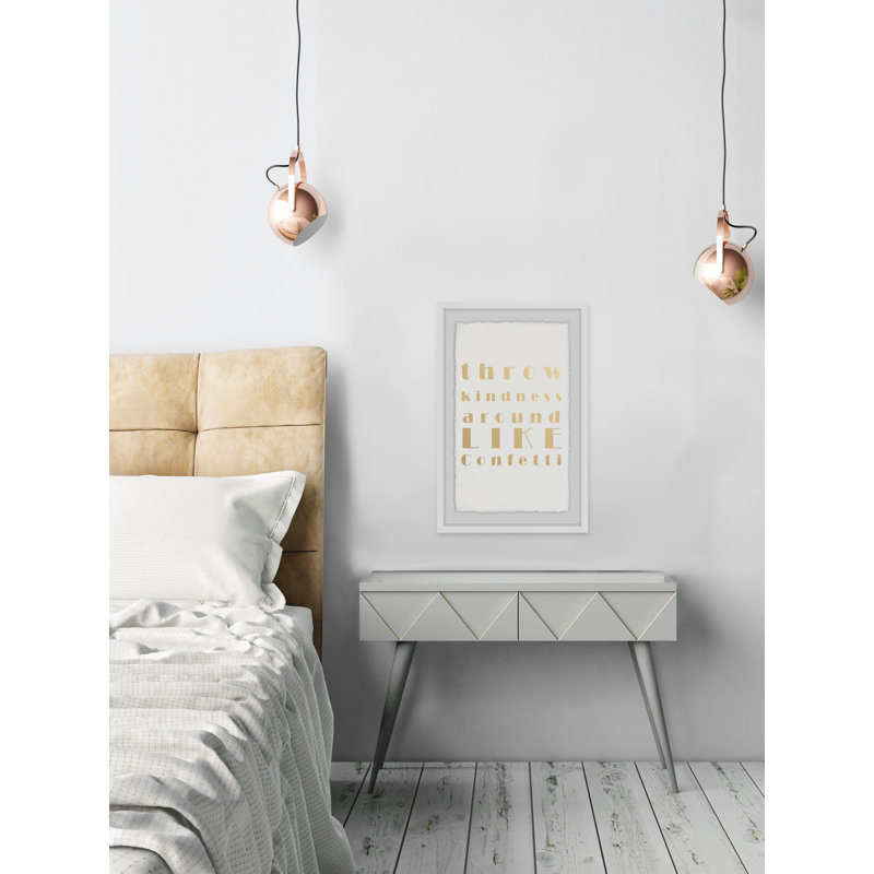 Throw Kindness Around - Single Picture Frame Print on Canvas, 46cm H x 30cm W