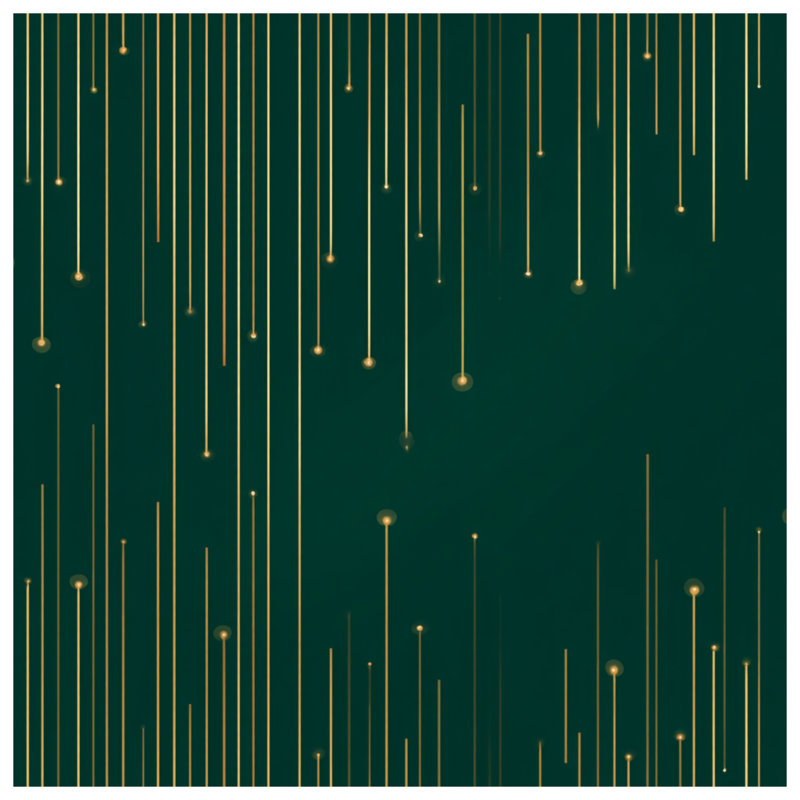 Housse de couette Lines Bedding Abstract Art Deco, Grand lit, Vert abstrait géométrique