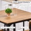Ensemble de table de bar à hauteur de comptoir pour 4, ensemble de table de cuisine carrée et chaises avec repose-pieds, pieds en métal, ensemble de table de salle à manger industriel pour 4