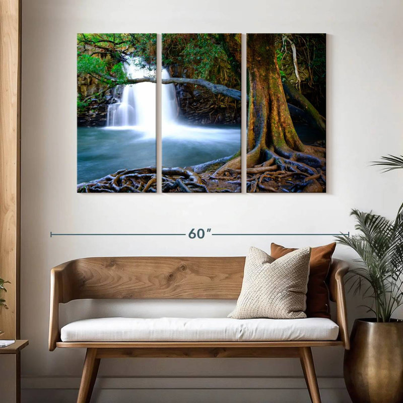Cascade de l'ancien arbre d'Alvord Maui, H 32 po x l 50 po