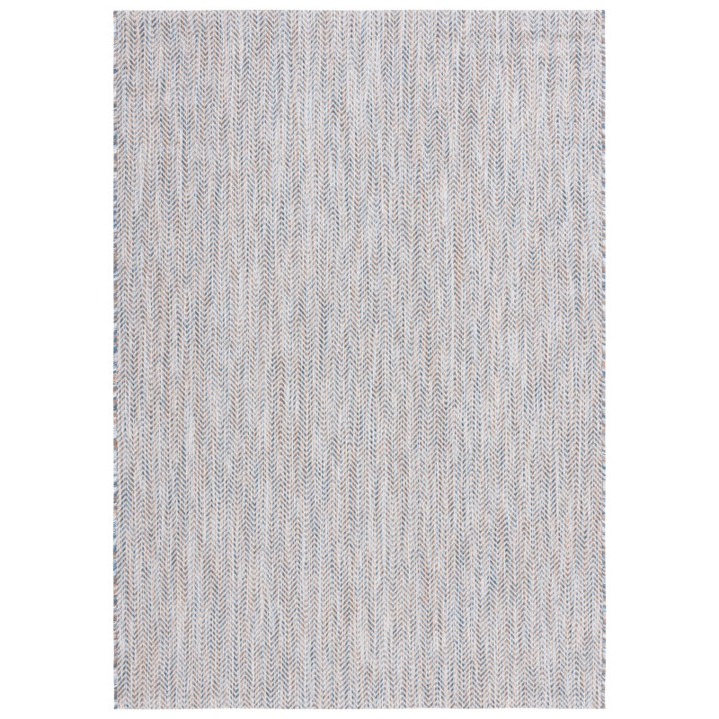 Jebria Performance Chevron Indoor/Outdoor Area Rug, Rectangle 9' x 12'