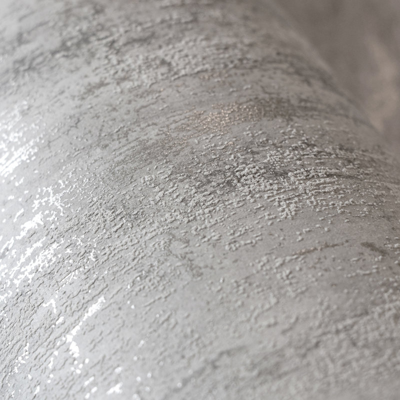 Urban Classics Collection Brera Metallic Abstract Distress Wallpaper Roll, Gray