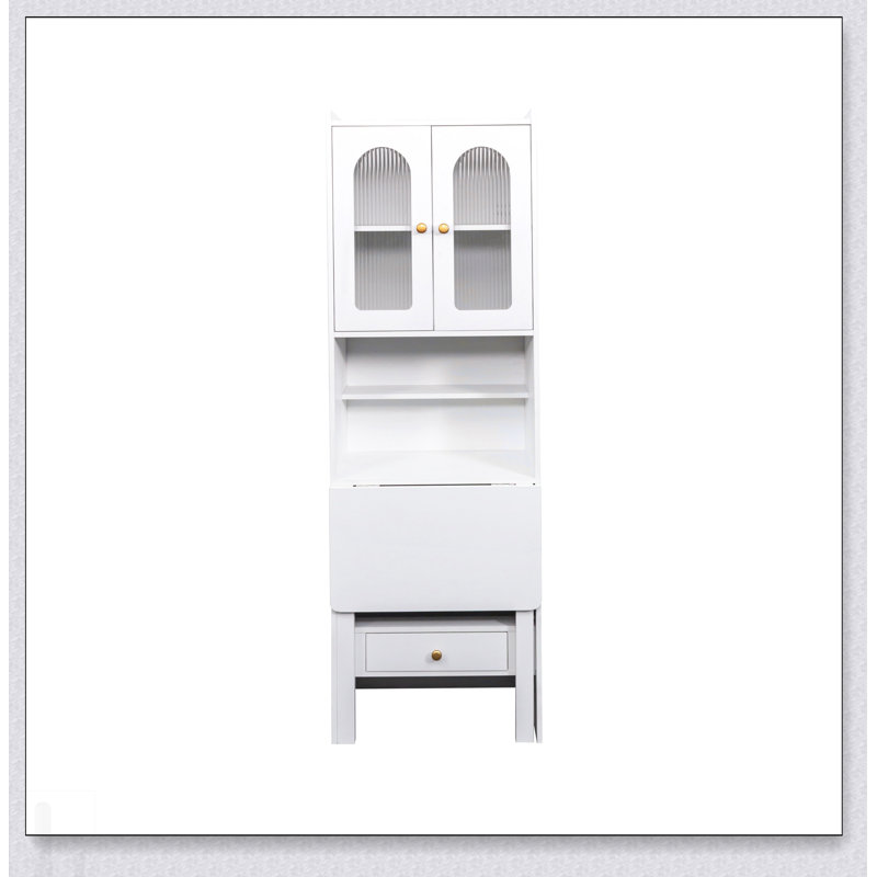 Table d'écriture pliable, armoire de bureau avec tablette et tiroir pour poste de travail multifonctionnel