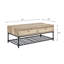 Table rectangulaire fonctionnelle et industrielle - Café noir sable pratique et attrayant