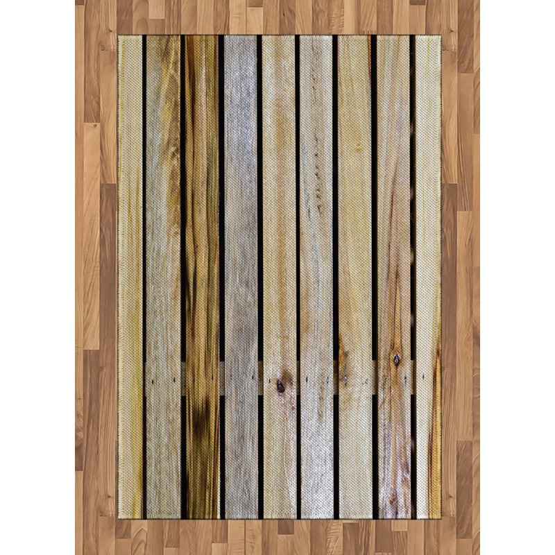 Rustic High Density Long Fiber Poly Threads Decorative Area Rug Carpet, Rectangle 4' x 5'8"