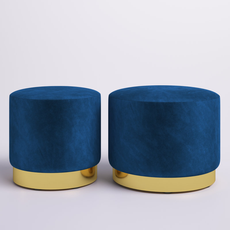 Tia Velvet Ottoman