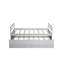 Lit simple gris avec tête de lit élégante, lit gigogne et espace de rangement-99694223