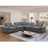 Upholstered Chenille 7 Piece Modular Sectional Sofa With Two Central Console, Wireless Charging & Storage & Cup Holders